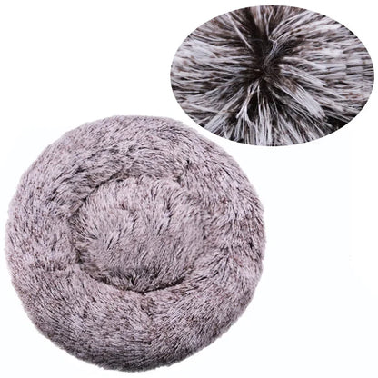 Round Plush Pet Bed - Large