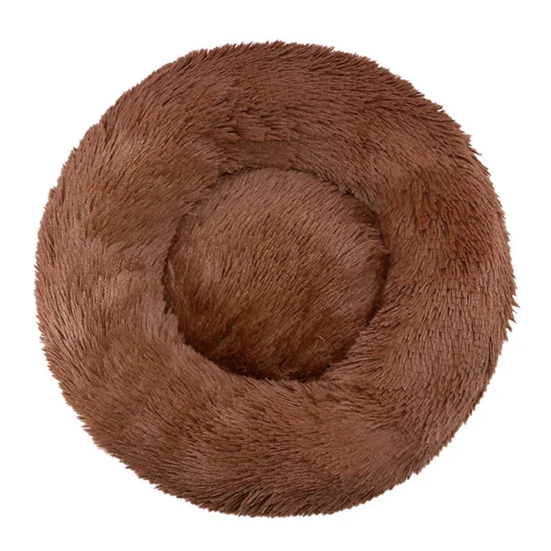 Round Plush Pet Bed - Large