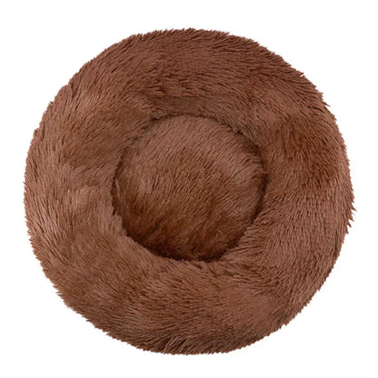 Round Plush Pet Bed - Large