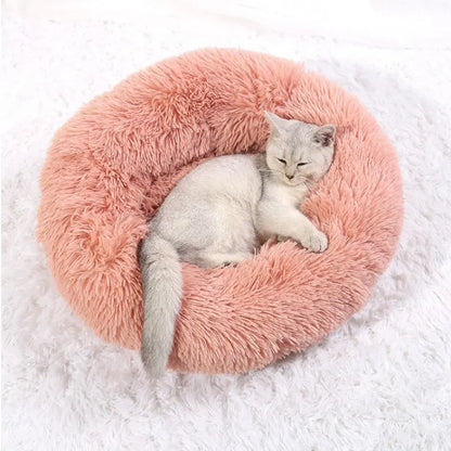 Round Plush Pet Bed - Large