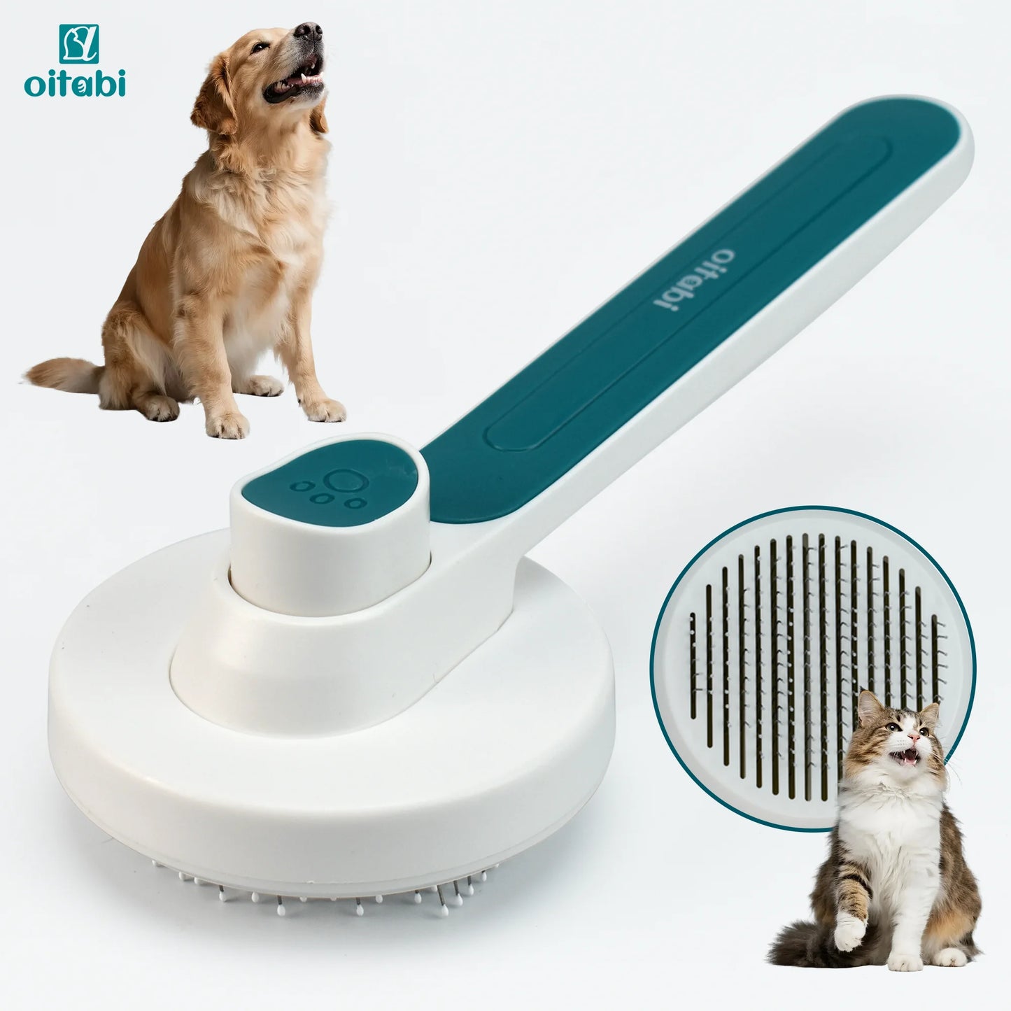 Self-Cleaning Pet Grooming Brush