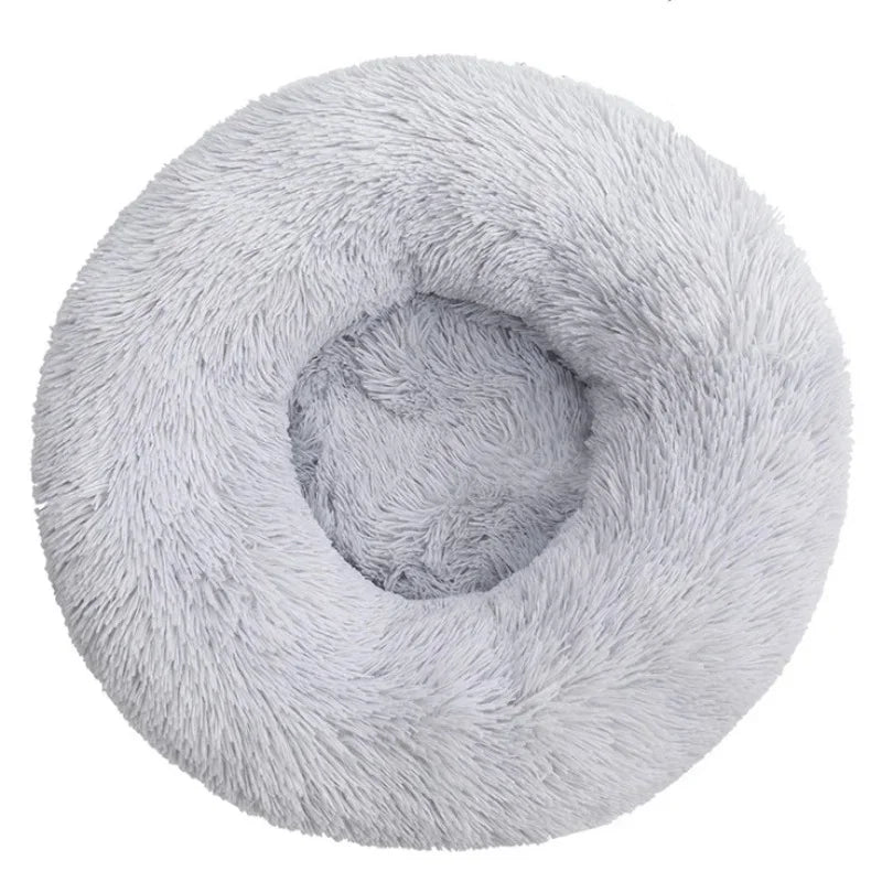 Round Plush Pet Bed - Large