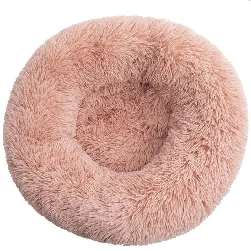 Round Plush Pet Bed - Large