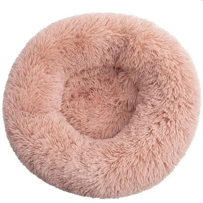 Round Plush Pet Bed - Large