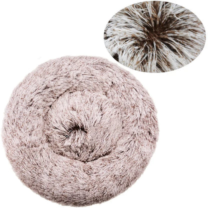 Round Plush Pet Bed - Large