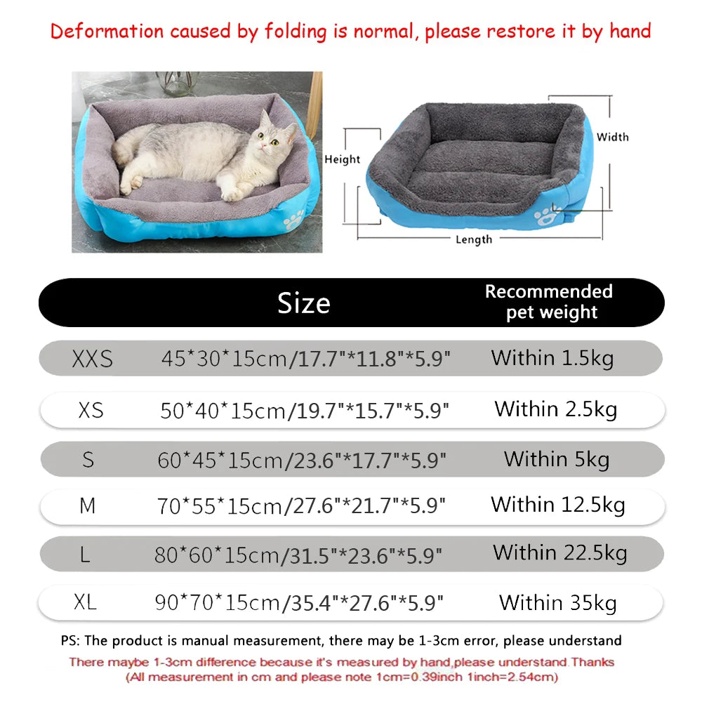 Square Dog Sofa Bed - Washable