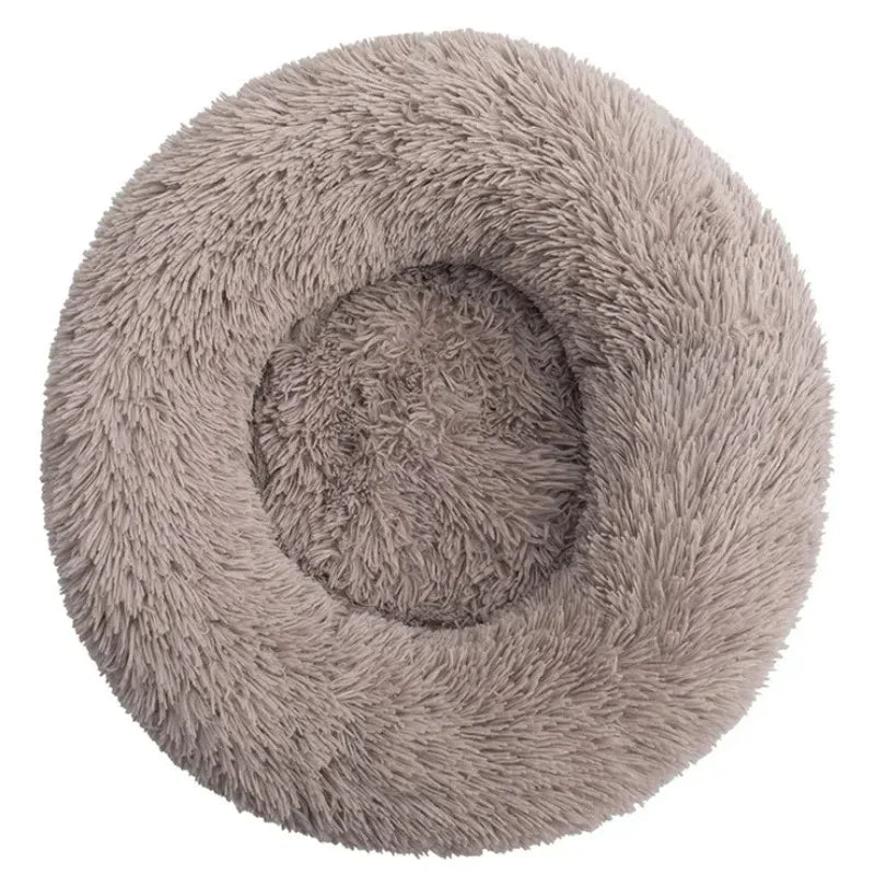 Round Plush Pet Bed - Large