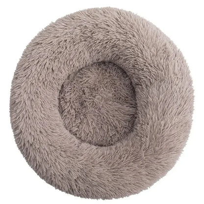 Round Plush Pet Bed - Large