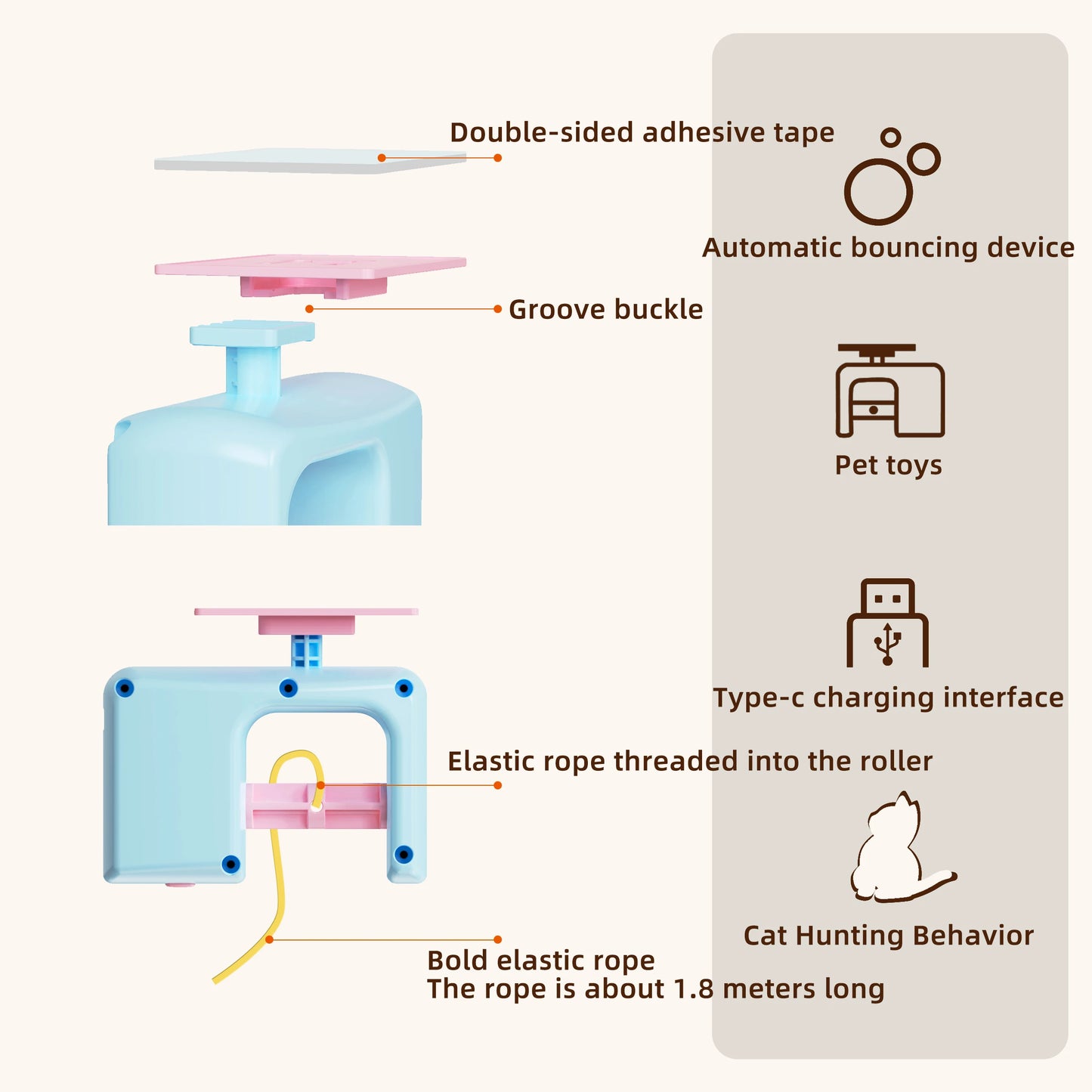 Electric Hanging Door Cat Toy